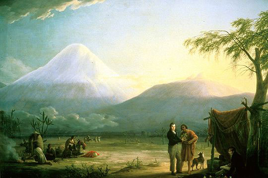Gemälde: Humboldt und Bonpland am Chimborazo
