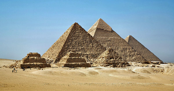 Foto der Pyramiden von Gizeh