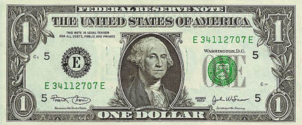 Abbildung eines Ein-Dollar-Scheins