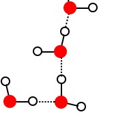 Zeichnung der Wasserstoffbrückenbindung